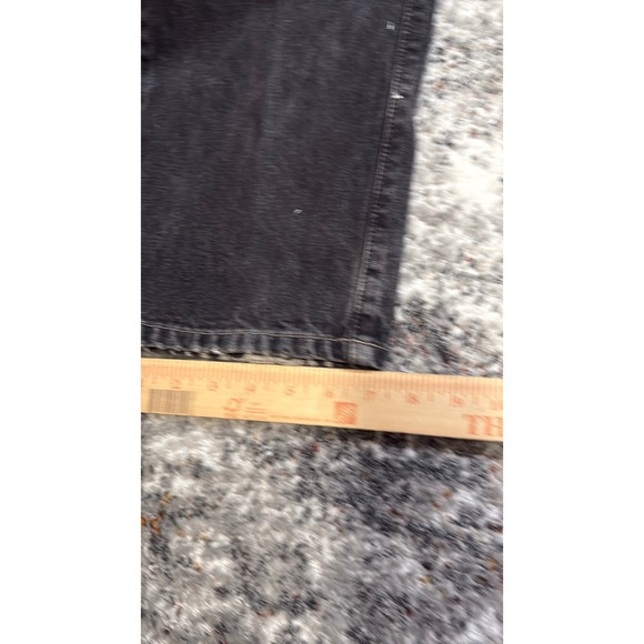 Guess Jeans Mens 36x32 Classic Fit Straight Leg Black Denim Distressed - Picture 7 of 8